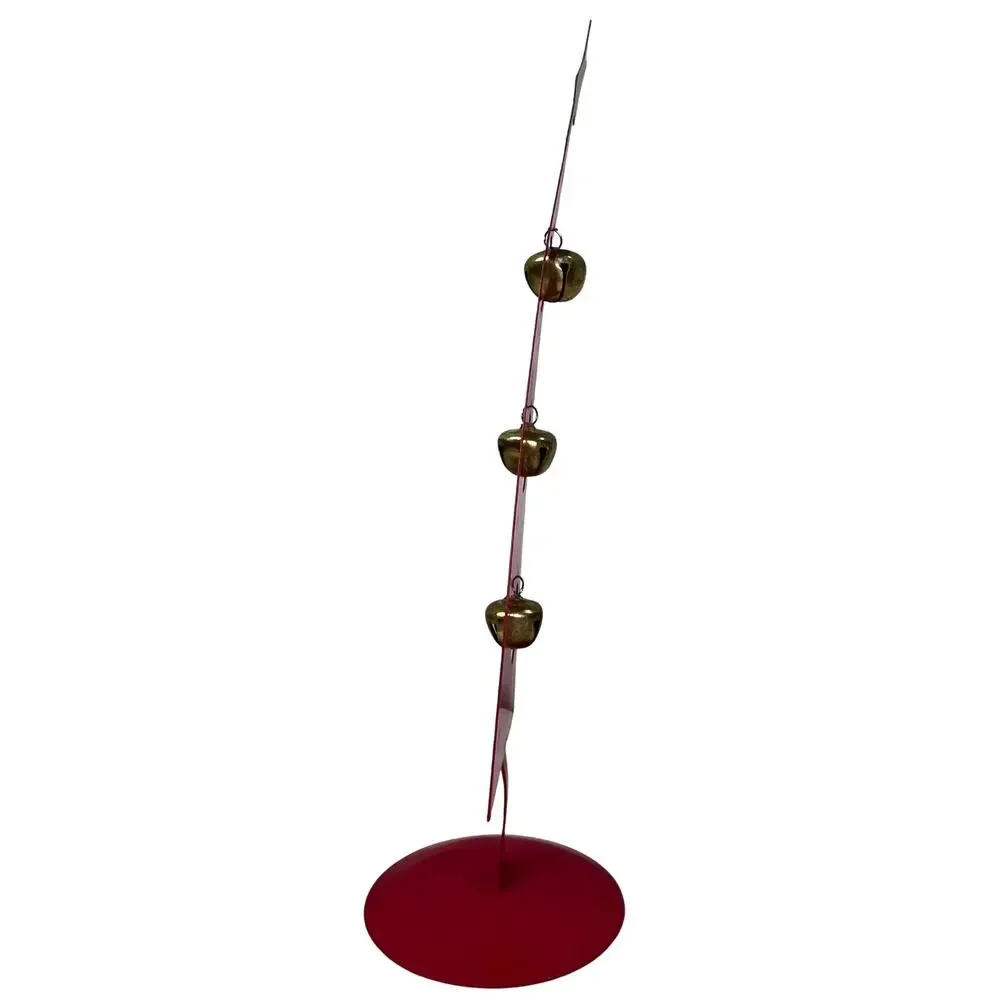 Hot Pink Metal Jingle Bell Christmas Tree Star Topper
